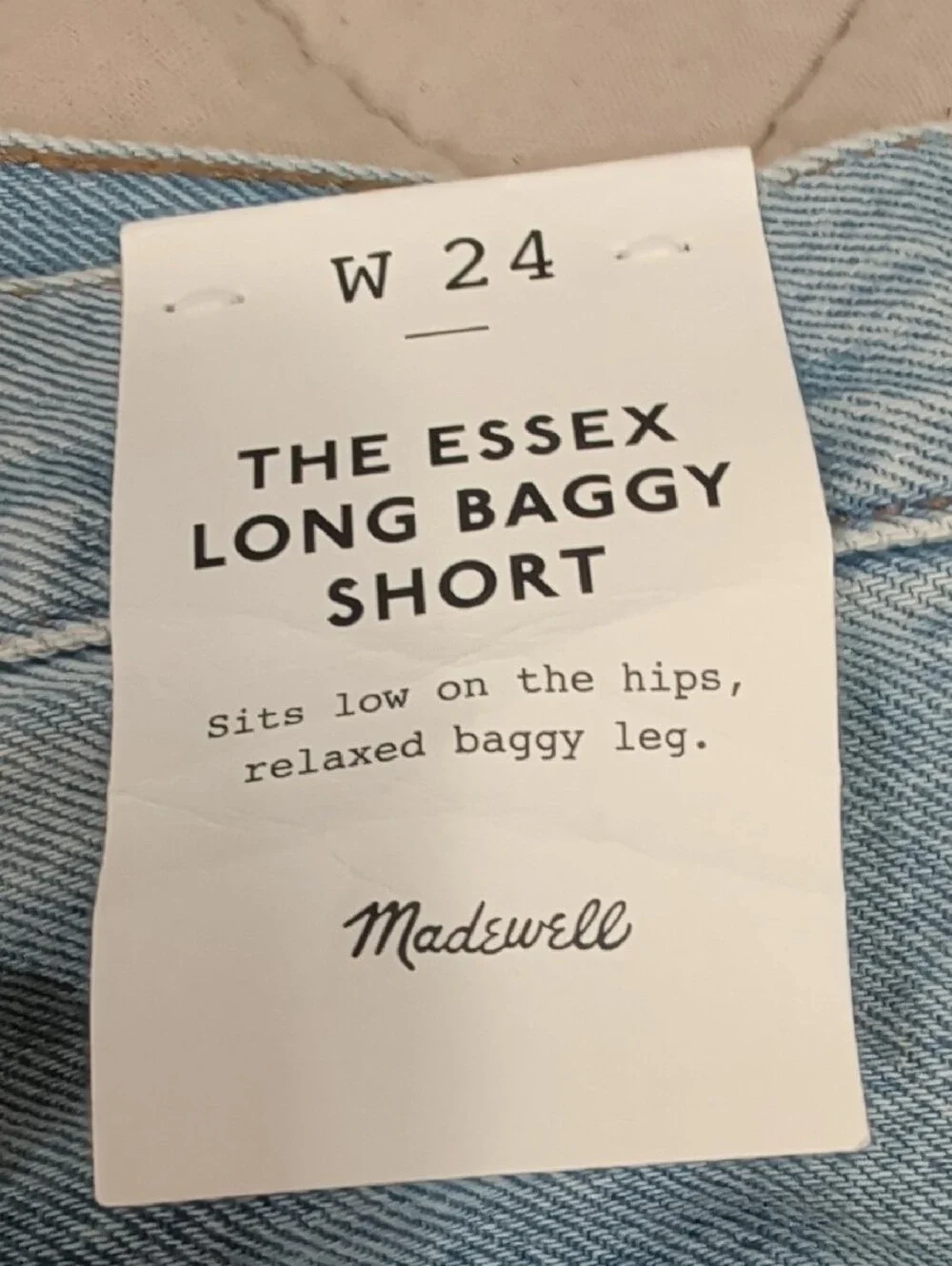 Madewell The Essex Long Baggy Short 24